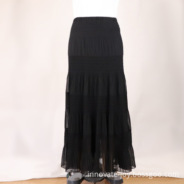 High Waist Chiffon Long Maxi Pleated Skirt